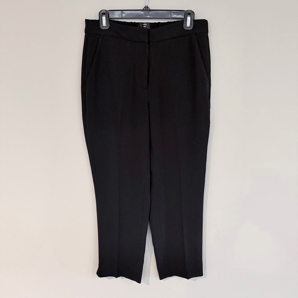 J.Crew Classic Black Dress Pants 365 easy fit with Elastic Waist band Size 8